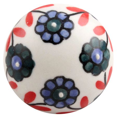 Sea Green Tiny Flower Ceramic Drawer Knob Online 